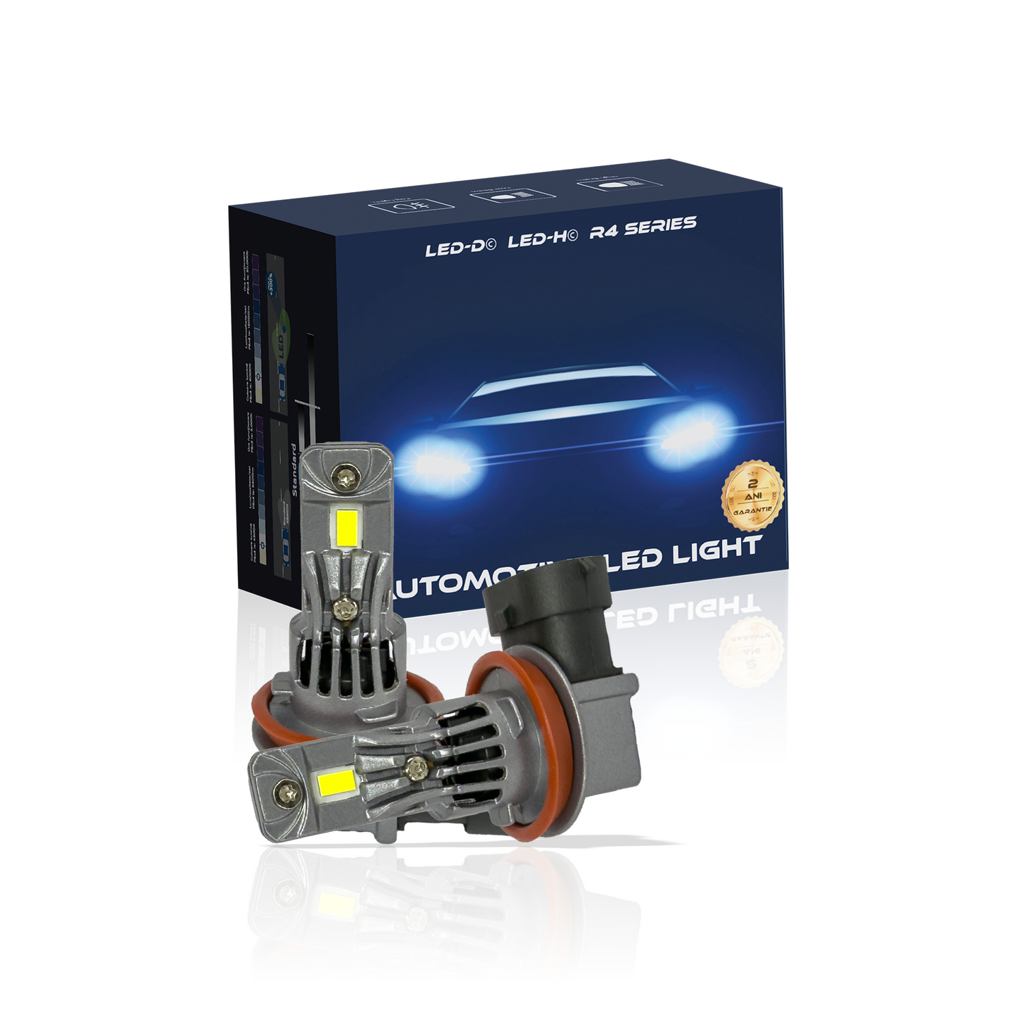 Kit led H8 H9 H11 H16 LUSMAR™ LED-H© 6500k 4800 lumeni 48W/set