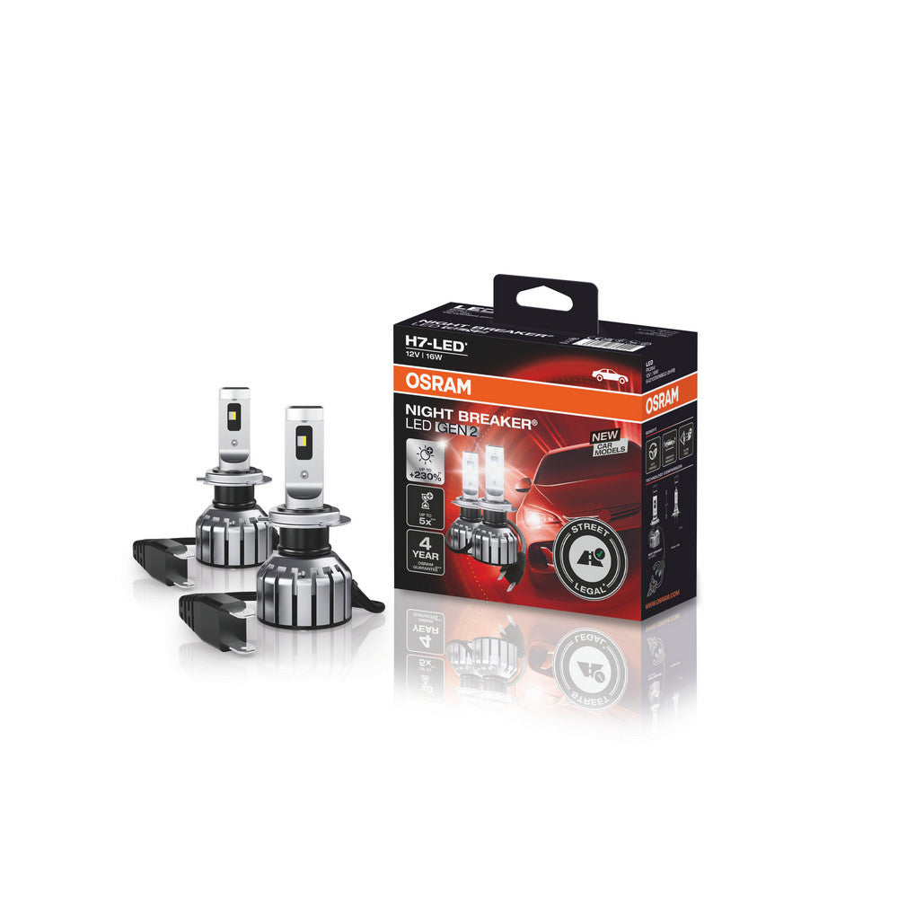 Kit led H7 Osram Night Breaker 6000k 3000 lumeni omologare RAR