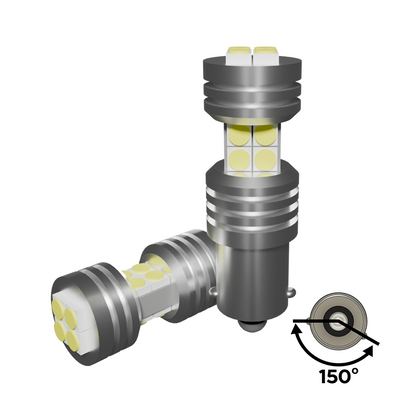 Set 2 x bec LED BA9S BAY9S BAX9S H6W LUSMAR™ Alb / Galben 900 lm Canbus - fara eroare