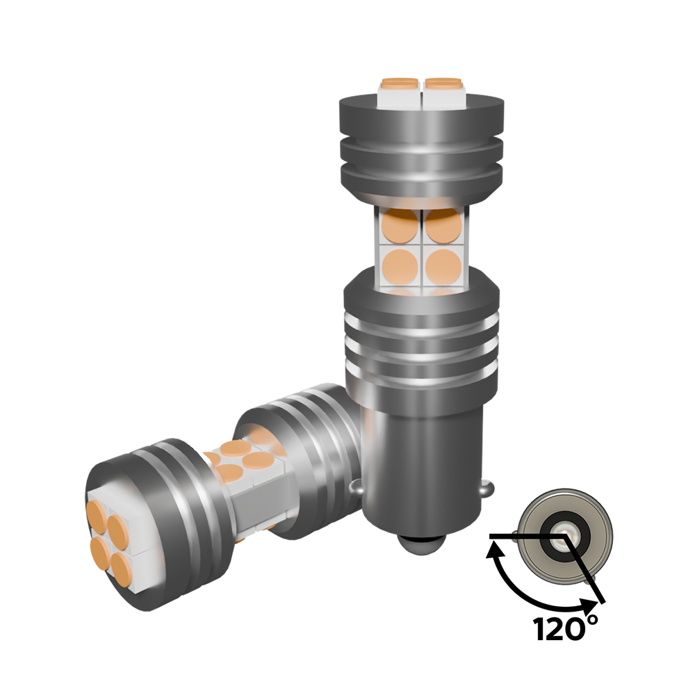 Set 2 x bec LED BA9S BAY9S BAX9S H6W LUSMAR™ Alb / Galben 900 lm Canbus - fara eroare