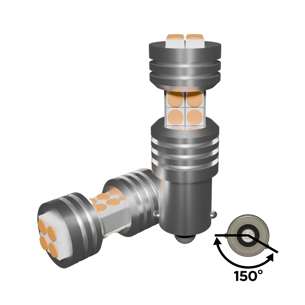 Set 2 x bec LED BA9S BAY9S BAX9S H6W LUSMAR™ Alb / Galben 900 lm Canbus - fara eroare