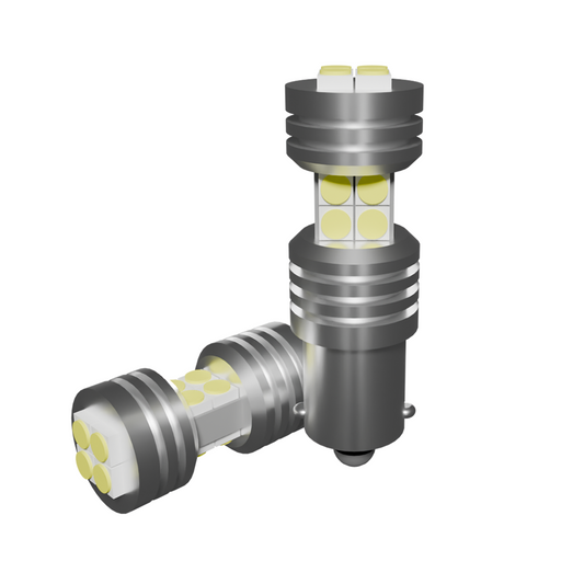 Set 2 x bec LED BA9S BAY9S BAX9S H6W LUSMAR™ Alb / Galben 900 lm Canbus - fara eroare
