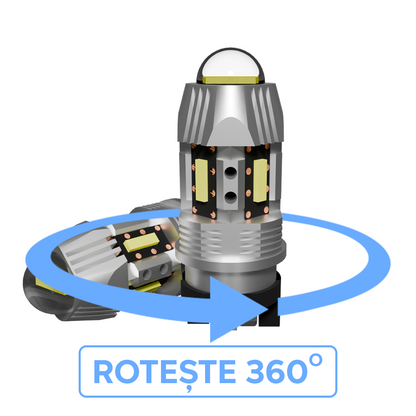 Set 2 x bec LED PW24W / PWY24W LUSMAR™ Canbus - fără eroare