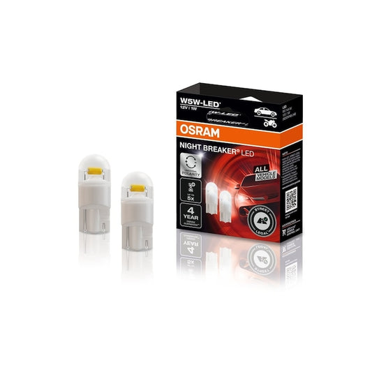 Set 2 x bec LED T10 W5W Osram Night Breaker 100 lm